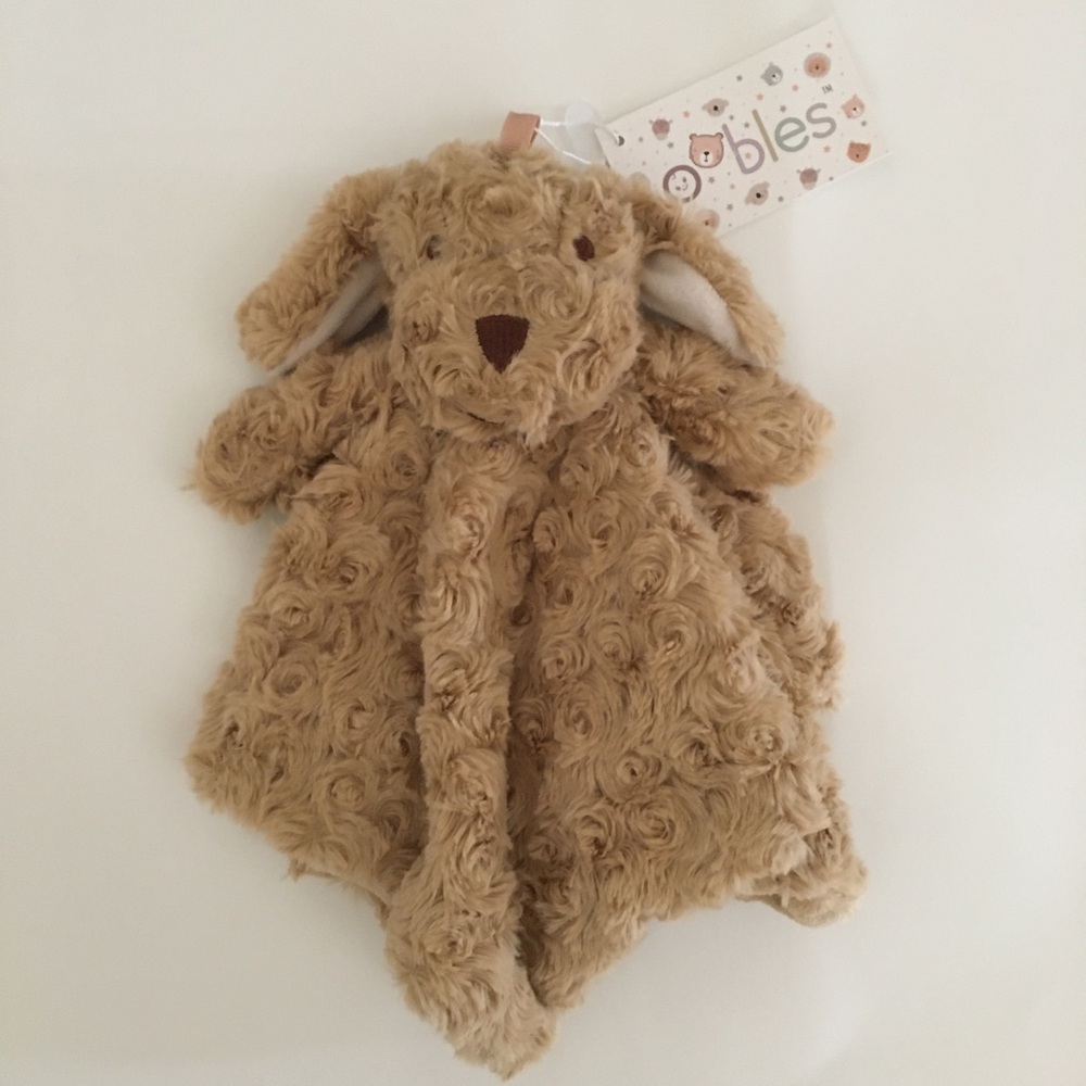 Oobles Lovey Brown Rosette Puppy Dog Soft Baby Toy Rattle NEW | Danbar